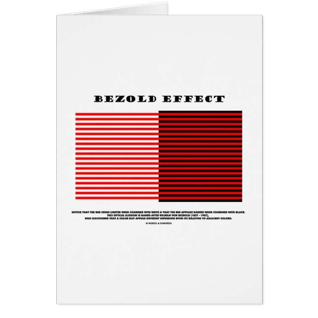 Bezold Effekt (optische Täuschung) (Vorne)