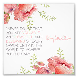 Bezweifeln Sie nie - Druck Hillary Clintons 6x6