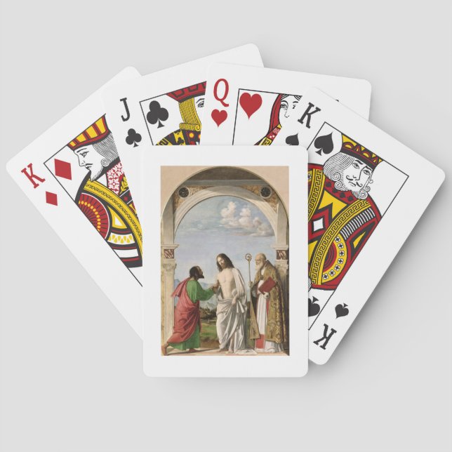 Bezweifeln von Thomas mit St. Magnus, c.1504-05 Spielkarten (Rückseite)
