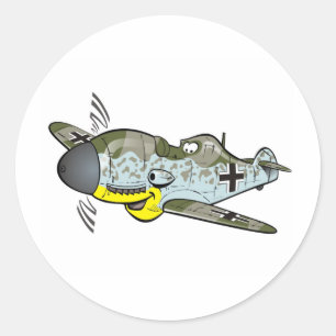 bf-109 runder aufkleber