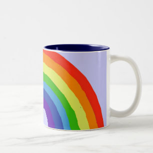 BF, glückliche Regenbogen-Tasse Zweifarbige Tasse