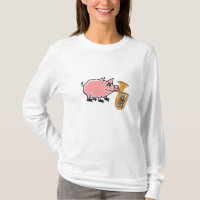 BF, lustiges Schwein, das den Tuba-T - Shirt