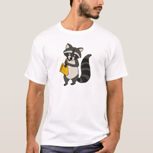 BF, Raccoon, der Saxophone-Cartoon spielt T-Shirt
