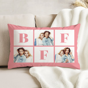 BFF 3 Foto-Collage beste Freundinnen Pink Dekokissen