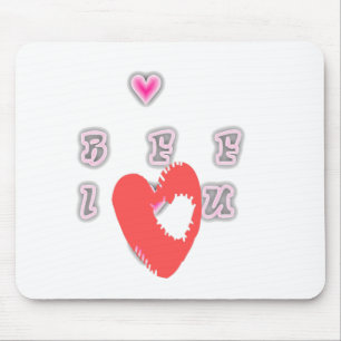 BFF. Beste Freunde für immer: I Love You Kunstprin Mousepad