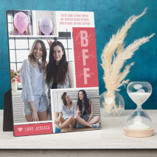 BFF Beste Freunde   Moderne Fotocollage-Plakette Fotoplatte