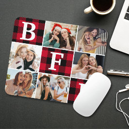 BFF Beste Freunde rote Karo-Andenkenbilder Mousepad