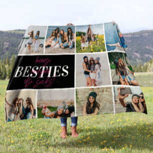 BFF-Foto-Collage – Geburtstagsgeschenk für beste F Fleecedecke