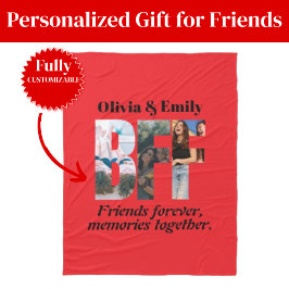 BFF-Foto-Fleece-Decke – Personalisiertes Geschenk Fleecedecke