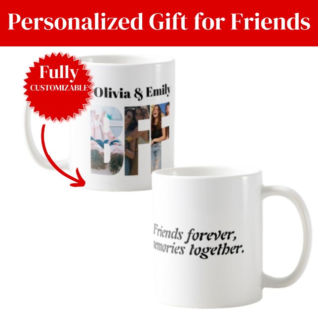 BFF-Foto-Kaffeetasse – Personalisiertes Geschenk Kaffeetasse (BFF Photo Coffee Mug – Personalized Gift
)