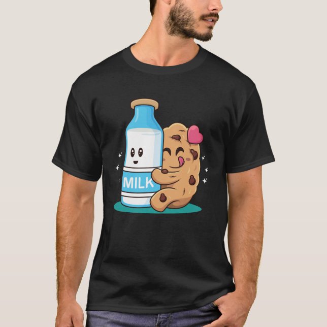 BFFL Best Friend 4 Life Biscuit Hugging Milk Love  T-Shirt (Vorderseite)