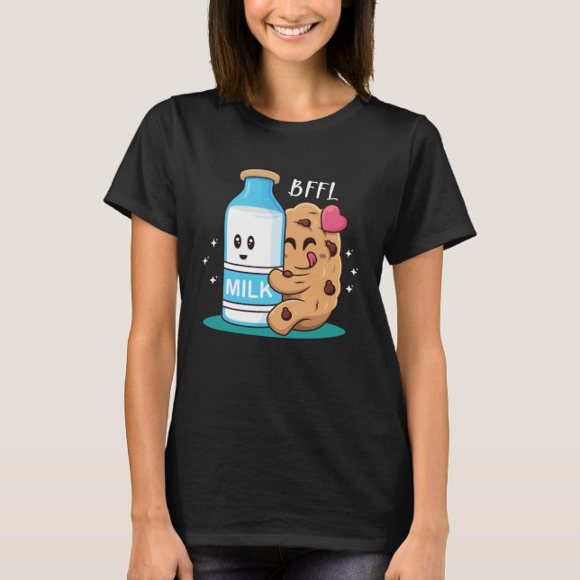 BFFL Best Friend 4 Life Biscuit Hugging Milk Love  T-Shirt (Vorderseite)