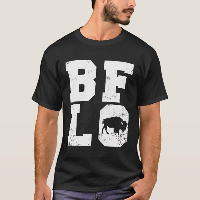 Bflo Distressed Buffalo Ny T-Shirt (Vorderseite)