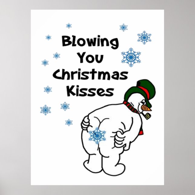 Bflügen Sie Weihnachtskisses Poster (Vorne)
