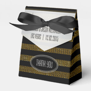 BG01 Glitzer - Gastgeschenk für Gold und schwarze  Geschenkschachtel