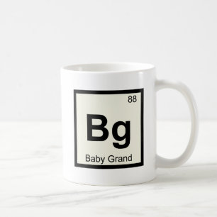 BG - Baby Grand Piano Chemistry Periodic Table Kaffeetasse