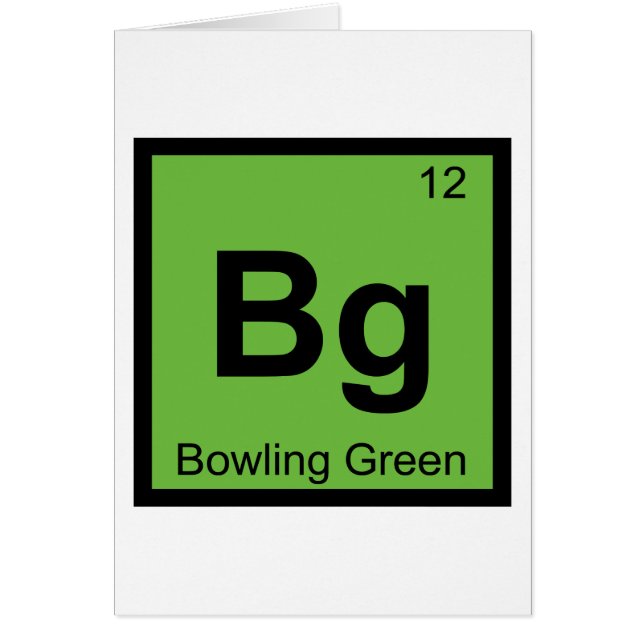 BG - Bowling Green Kentucky Chemistry Symbol (Vorne)