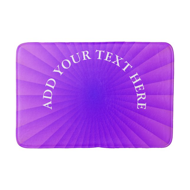 BG RAYS - blau pink + Ihr Text und Ihre Ideen Badematte (Vorderseite)