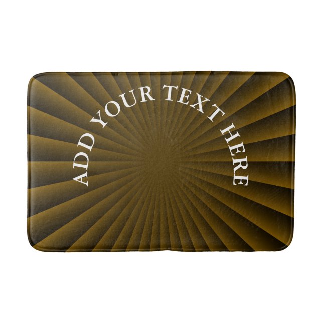 BG RAYS - braun + Ihr Text und Ihre Ideen Badematte (Vorderseite)