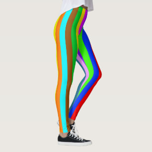 BG-Streifen Muster aus vielfarbigem Umbau Leggings