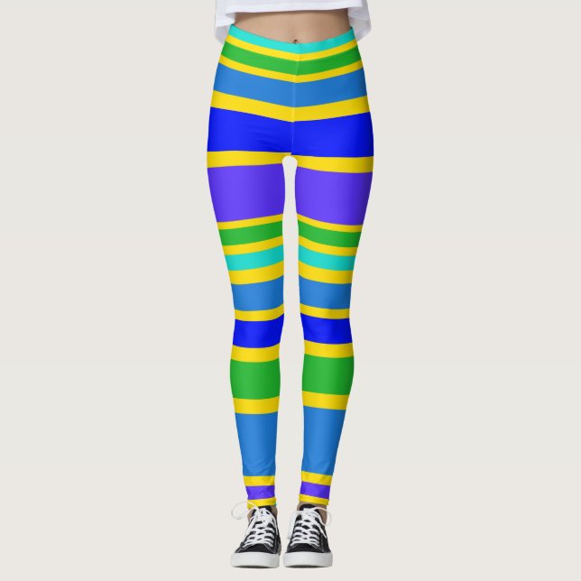 BG Streifen Muster IV + Hintergrund Leggings (Vorderseite)