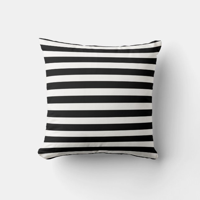 BG Stripes Muster schwarz + Hintergrund Kissen (Vorderseite)
