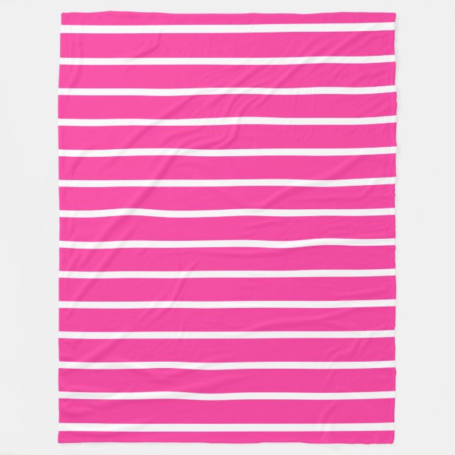 BG Stripes Muster wride rosa + Ihr Hintergrund Fleecedecke (Vorderseite)