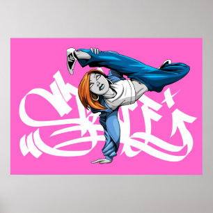 BGIRL Pose Poster mit Graf