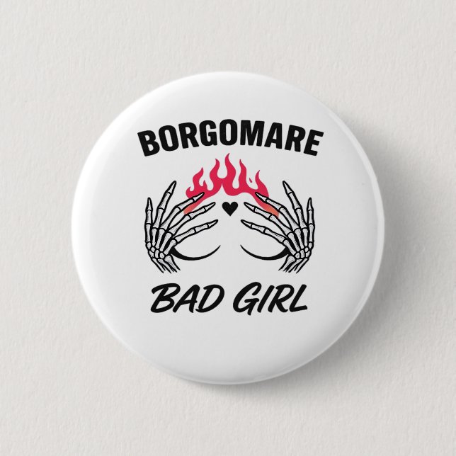Bgm Bad Girl II - Skeletton Herz Hände Button (Vorderseite)