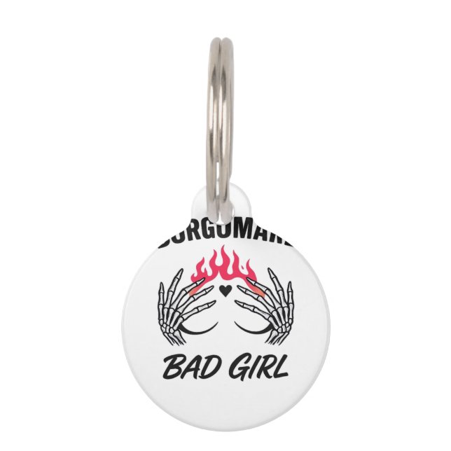 Bgm Bad Girl II - Skeletton Herz Hände Haustiermarke (Vorderseite)