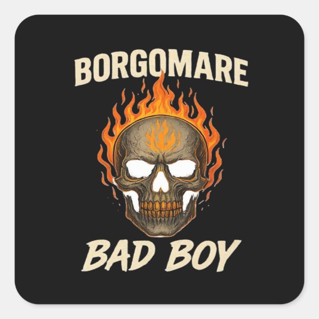 Bgm Bad - Skeleton Hands Herz Quadratischer Aufkleber (Vorderseite)