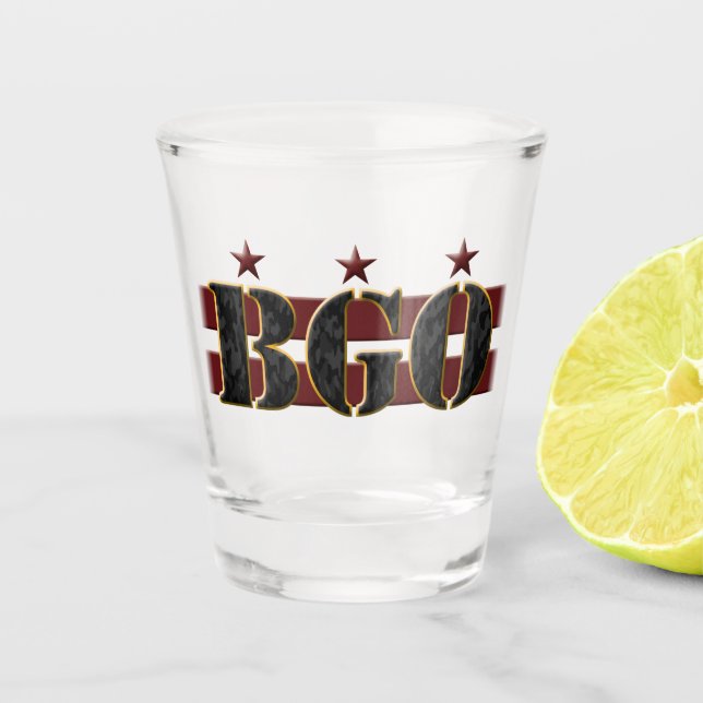 BGO Logo-Shootglas Schnapsglas (Vorderseite)