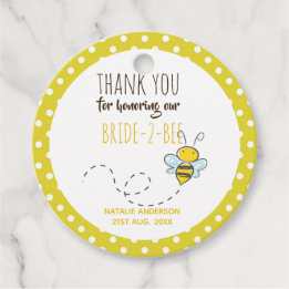 BH 2 BEE Niedlich Gelbes Punkt Brautparty Geschenkanhänger