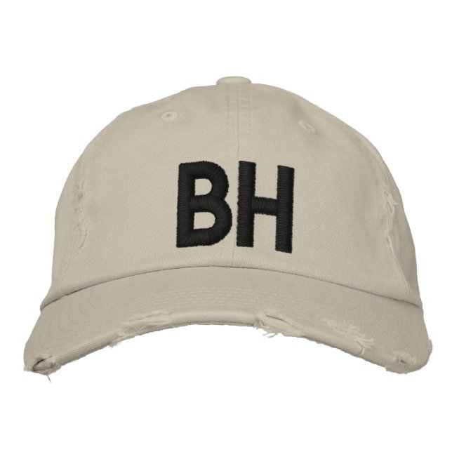 BH HAT BEACH HAVEN LBI NEW JERSEY 08008  BESTICKTE BASEBALLKAPPE (Vorderseite)