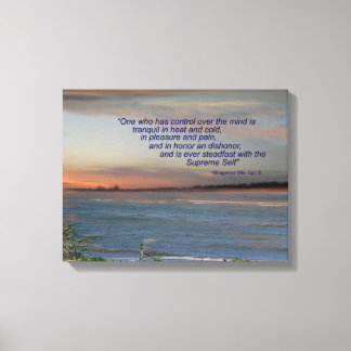 Bhagavad Gita Kontrolle über Geist Leinwanddruck