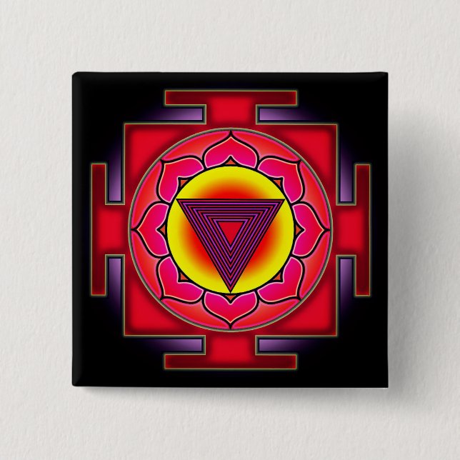 Bhairavi Yantra Button (Vorderseite)