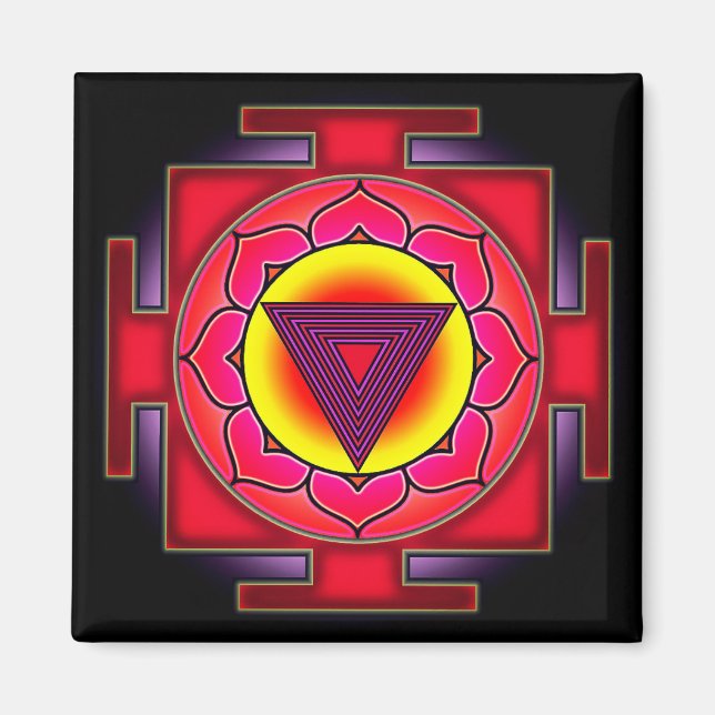 Bhairavi Yantra Magnet (Vorne)