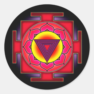 Bhairavi Yantra Runder Aufkleber