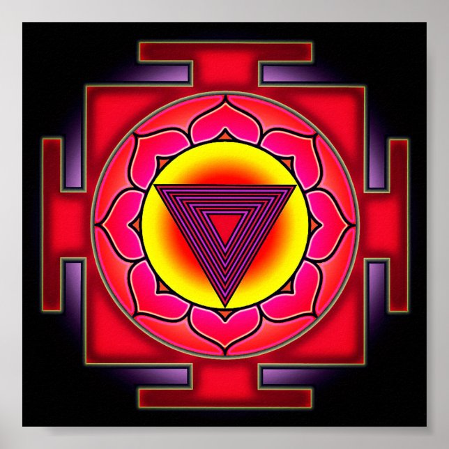 Bhairavi Yantra-Symbol Poster (Vorne)