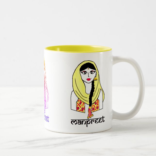 Bhangragirl Zweifarbige Tasse (Rechts)