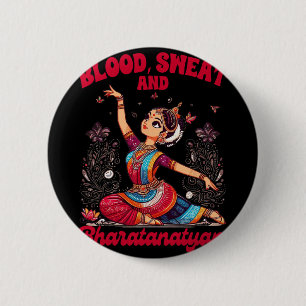 Bharatanatyam tanzt indisches Blut ein Schweiß und Button