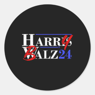 Bheimer 2024 Funny Kamala Harris und Tim W 2024 Runder Aufkleber