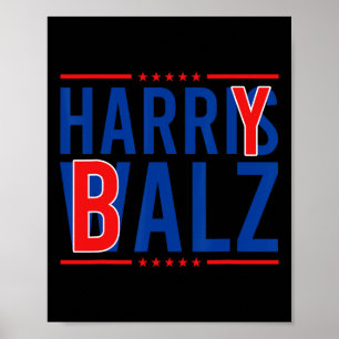 Bheimer 2024 Funny Kamala Harris W Democrat Politi Poster