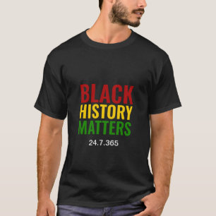 BHM   GESCHICHTE 24,7,365   Schwarz T-Shirt