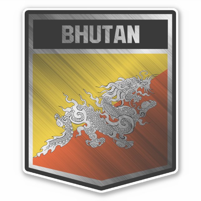 Bhutan Aufkleber (Vorderseite)