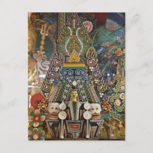 Bhutan. Festliche Kuchen von Mönchen schmücken die Postkarte