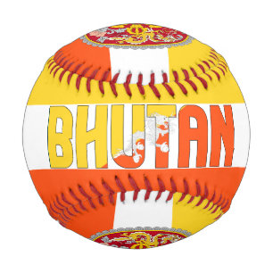 Bhutan Flag and Coat of Arms Patriotic Baseball