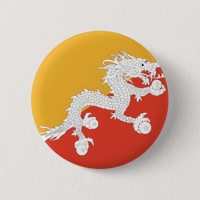 Bhutan Flag Button (Vorderseite)