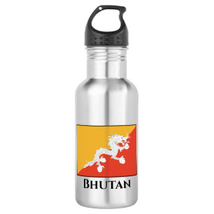 Bhutan Flag Edelstahlflasche