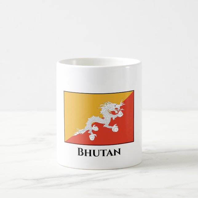 Bhutan Flag Kaffeetasse (Mittel)